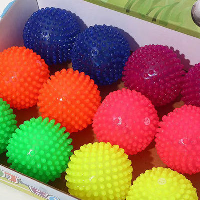 Description Spiky Light Up LED Ball Multi-colors Flashing Squeaky Ball