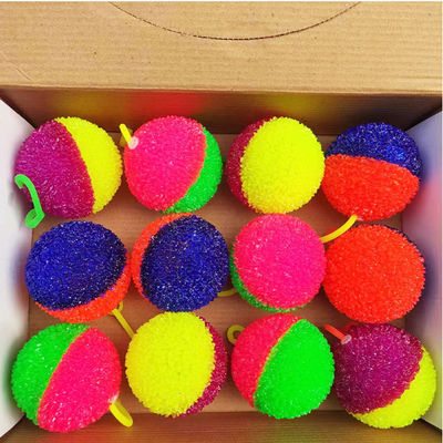 Description Spiky Light Up LED Ball Multi-colors Flashing Squeaky Ball